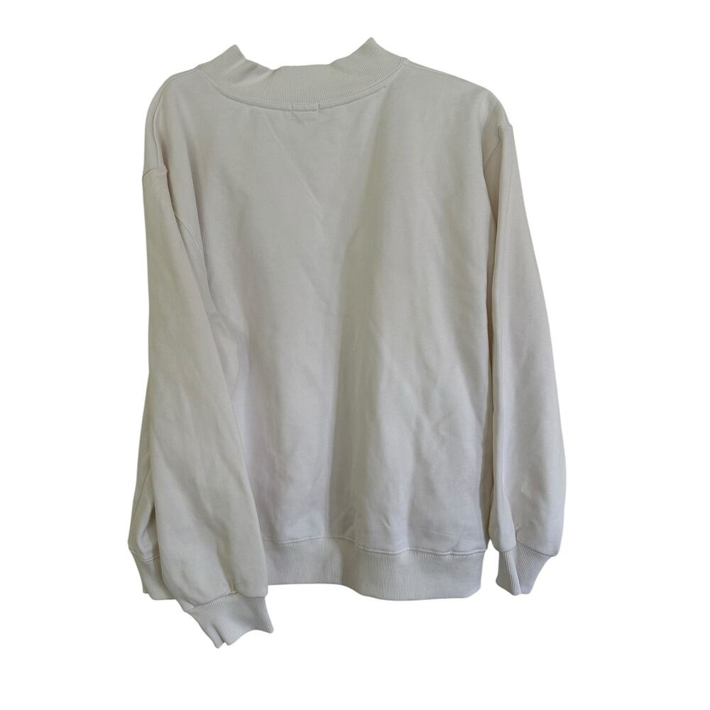 Parke x Target cream French terry cotton mockneck pullover sweatshirt NWT - Picture 3 of 6